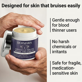 Dermara face and arm use lifestyle shot showing real-world hydration and tone improvement