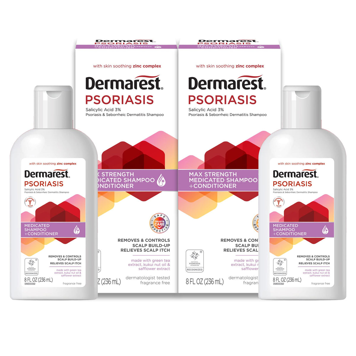 Dermarest front packaging 8 oz bottle showing label and benefits