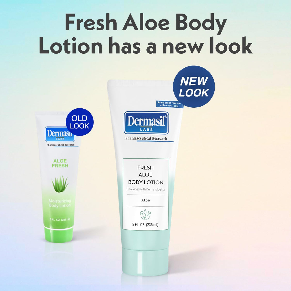 Dermasil aloe lotion texture on skin demonstrating fast-absorbing hydration