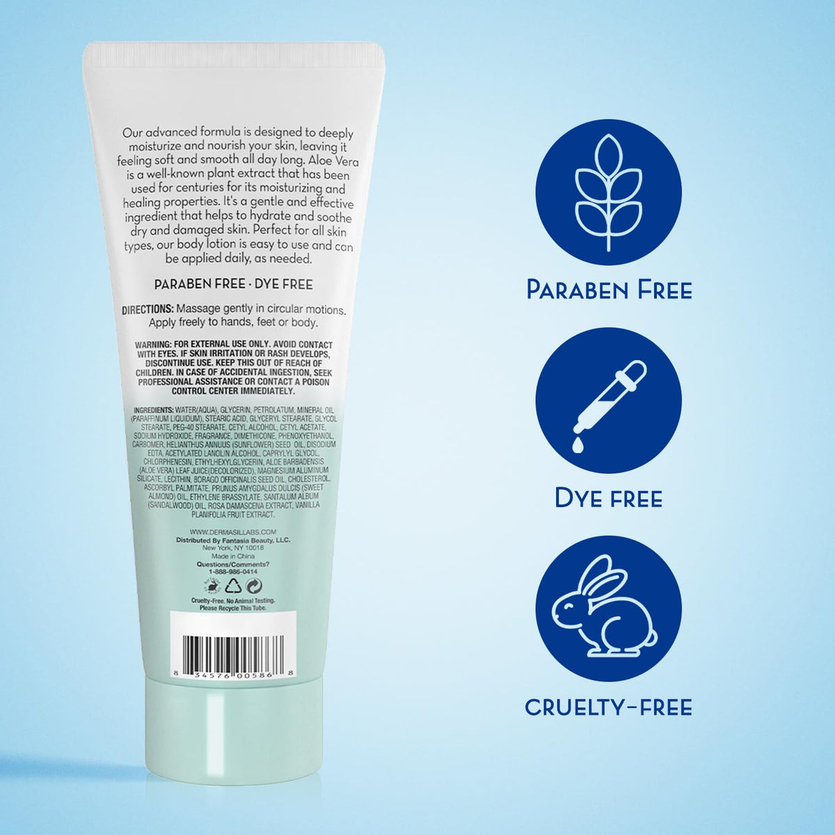 Dermasil aloe pump close-up highlighting easy dispensing and quick use