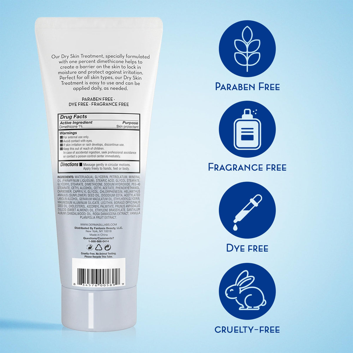 Dermasil texture closeup demonstrating creamy fast-absorbing finish