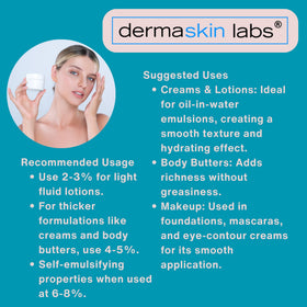 Dermaskin Labs finished face cream made with Olive 1000 showing silky spread