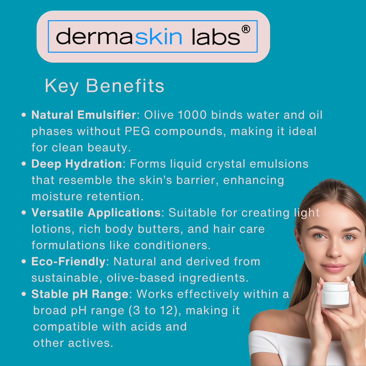 Dermaskin Labs stirring Olive 1000 into oil phase during small-batch mixing