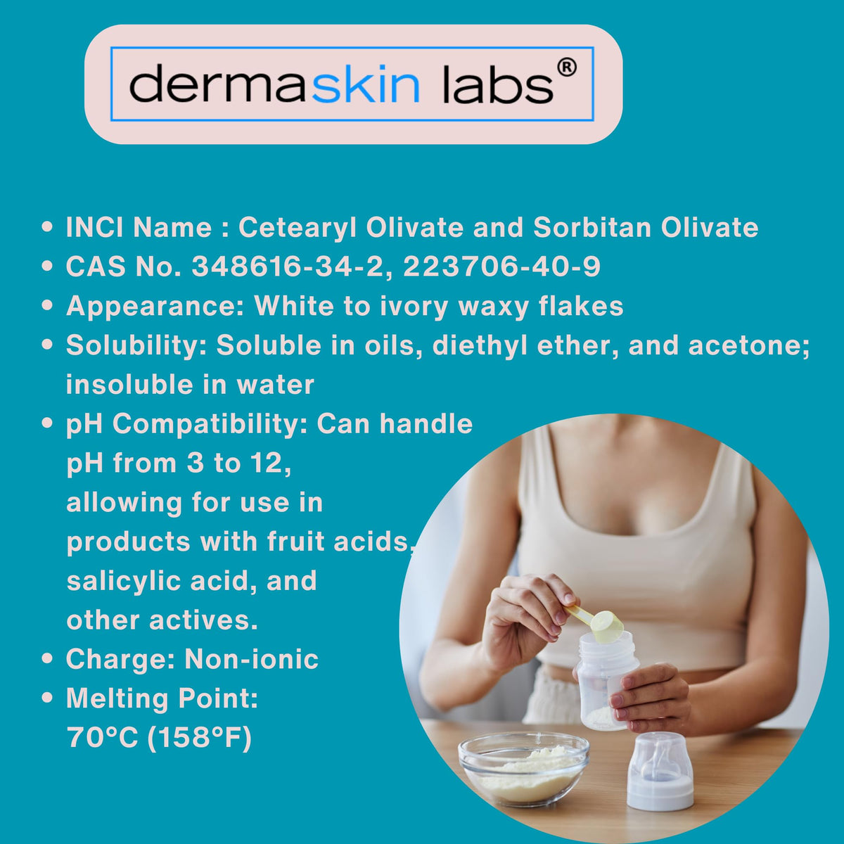 Dermaskin Labs Olive 1000 loose flakes in a jar ready for use in recipes