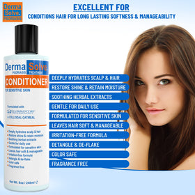 DermaSolve cream texture close-up showing moisturizing richness for scalp
