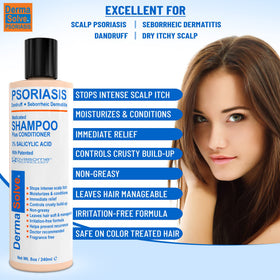 DermaSolve pump and label detail highlighting medicated formula reassurance