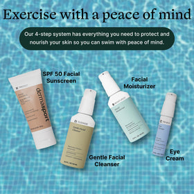 DERMASPORT athlete applying sunscreen outdoors for long-lasting sun defense