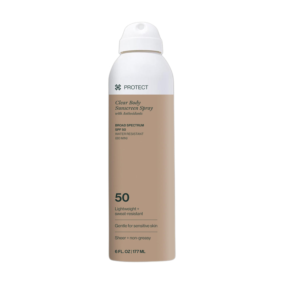 Dermasport front packaging showing SPF 50 protection and clear spray