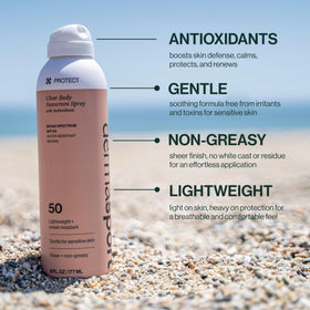 Dermasport nozzle close-up demonstrating continuous spray for fast coverage