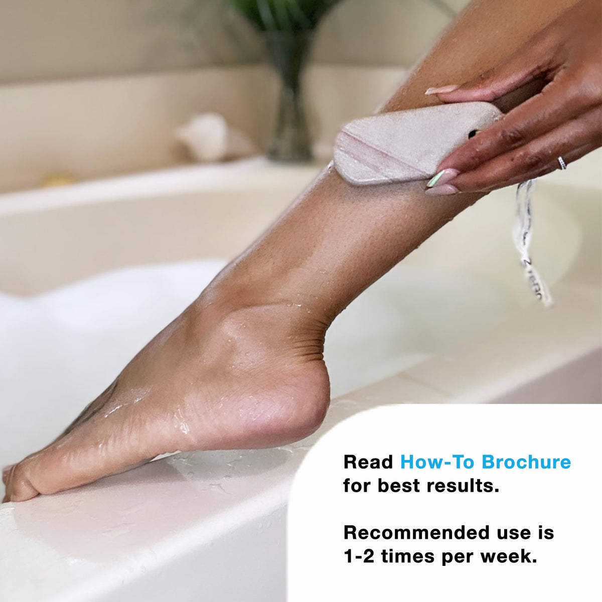 Dermastone before and after legs comparison showing improved skin texture