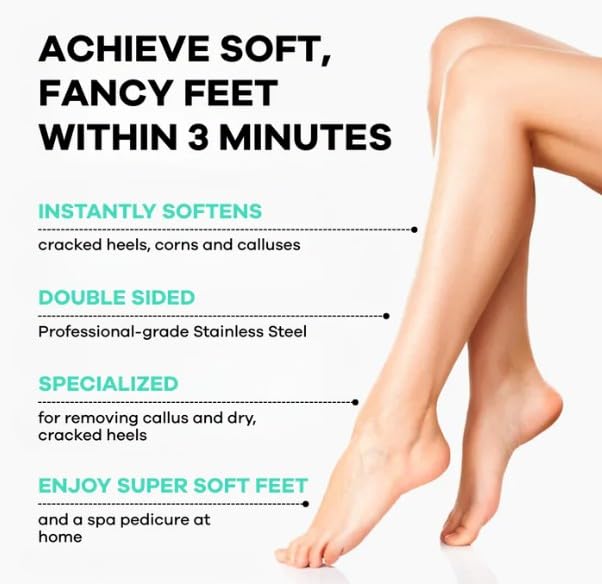 Dermasuri before and after feet comparison highlighting smoother heels