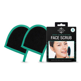 Dermasuri face mitt front packaging showing two mitts and brand benefit