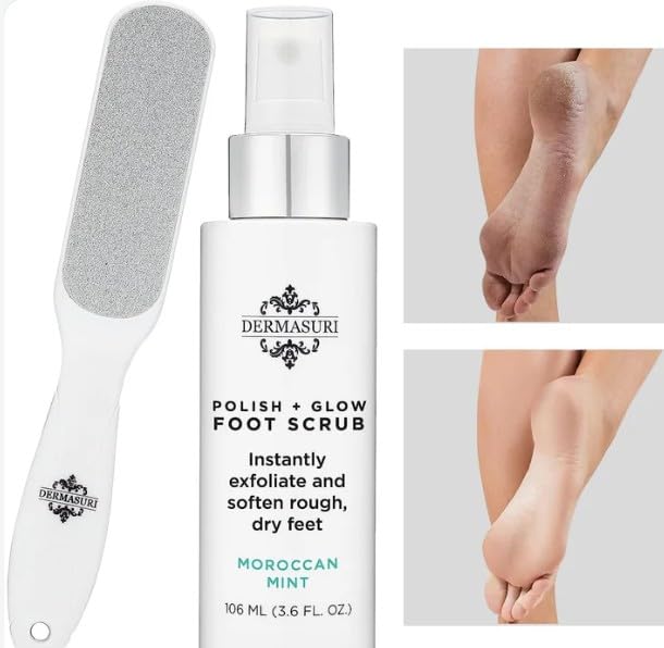Dermasuri kit styled with sandals to show salon-ready sandal-ready feet