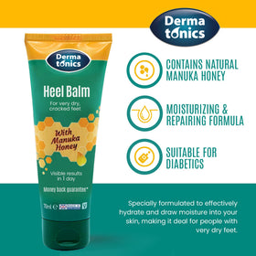 Dermatonics applied on heel demonstrating targeted moisturization benefit