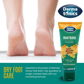 Dermatonics ingredient label with Manuka honey highlighting natural soothing