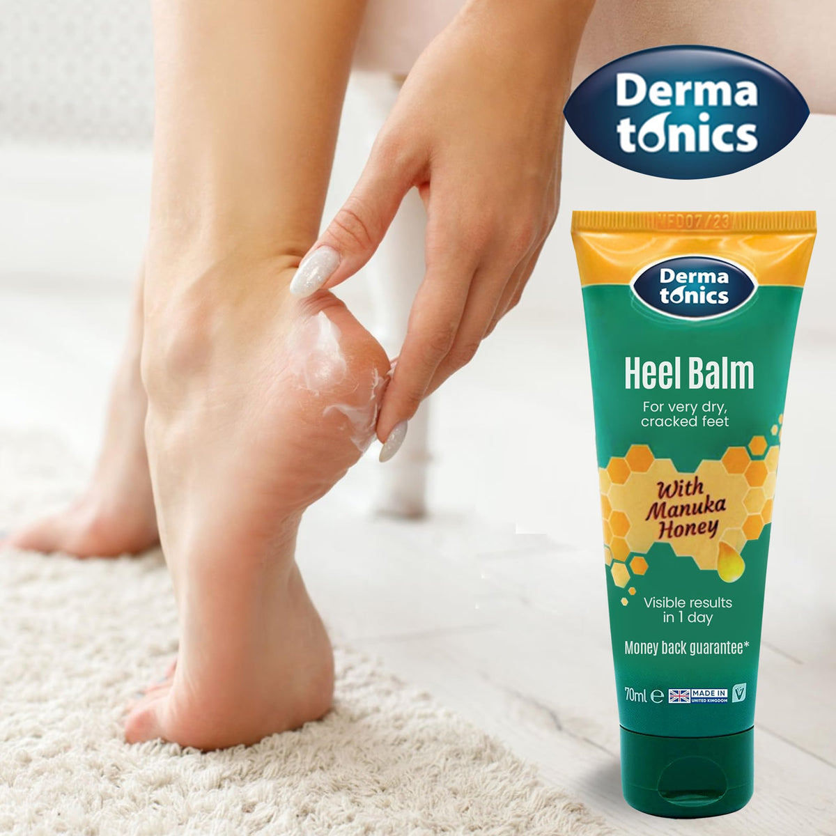 Dermatonics next to hand for size comparison and portable convenience
