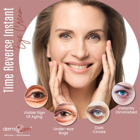 DERMAXGEN pea-sized application demonstrating quick-firming benefit