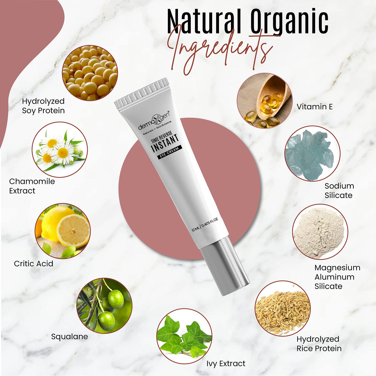 DERMAXGEN open jar texture highlighting lightweight absorption benefit