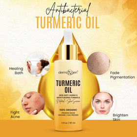 DERMAXGEN label close-up highlighting organic turmeric and ingredient clarity