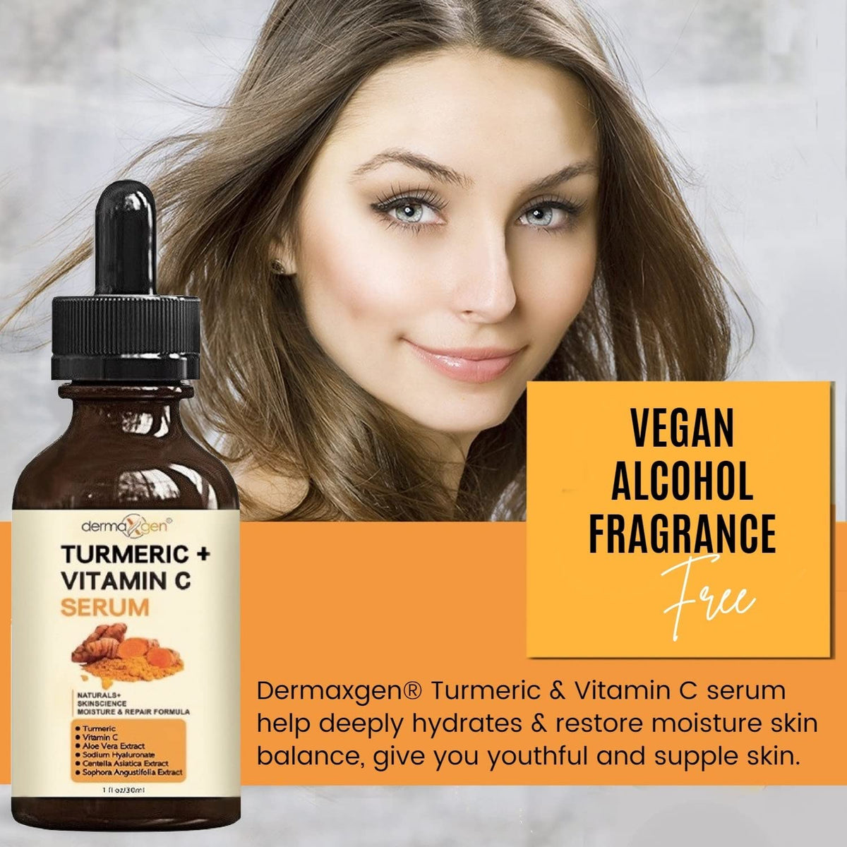 DERMAXGEN nighttime routine setup illustrating layering and skin support