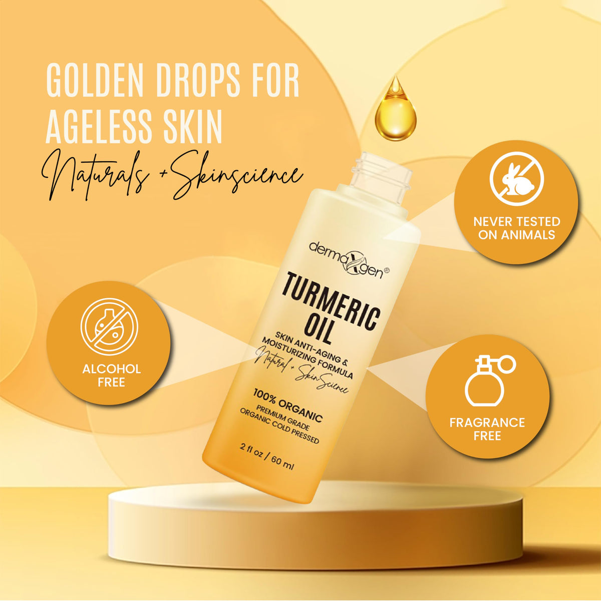 DERMAXGEN on vanity lifestyle shot conveying daily radiant routine