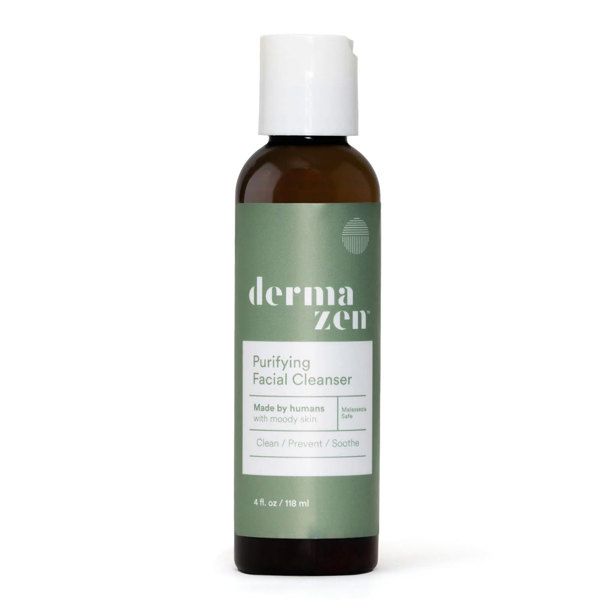 Dermazen front packaging showing 4oz bottle and calming benefits