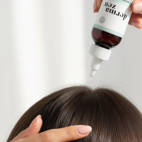 Dermazen serum applied to beard area for targeted flake control