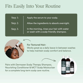 Dermazen serum ingredient list close-up highlighting mineral and hydrating benefits