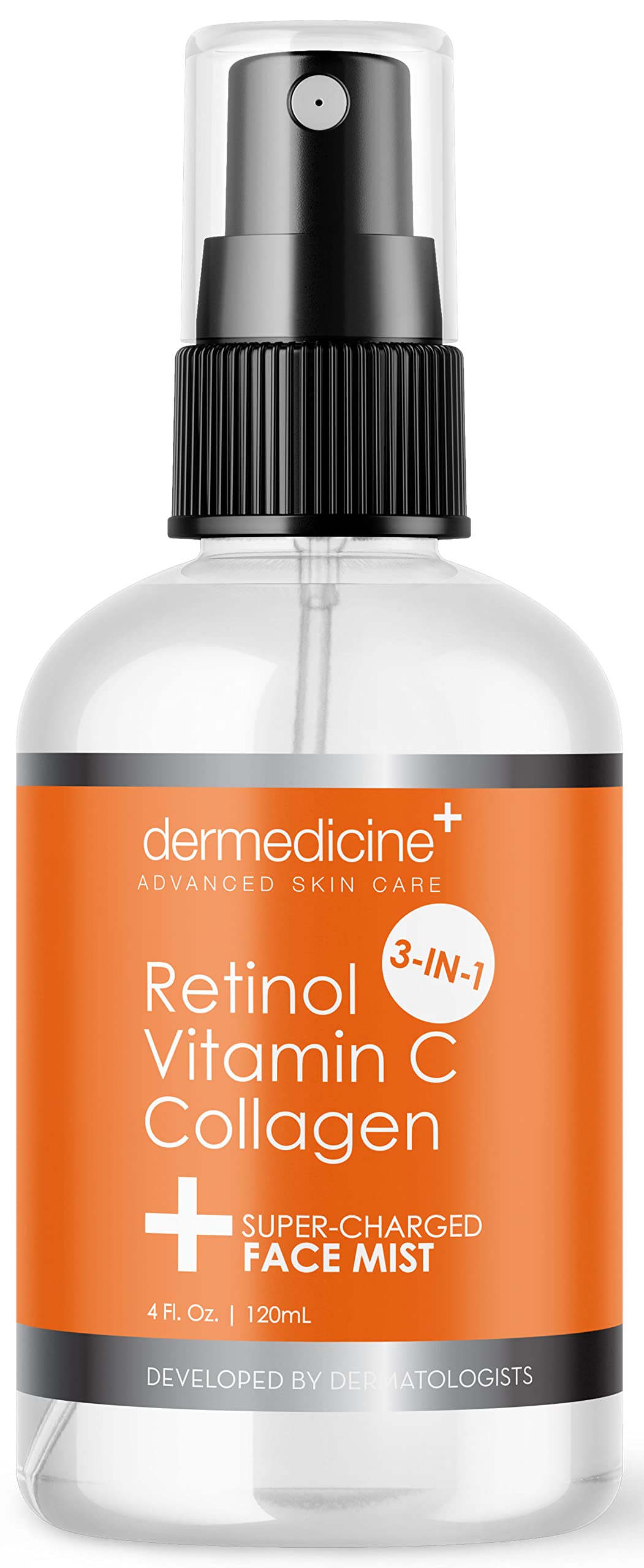 Dermedicine front bottle showing full product and volume, promotes convenient hydration