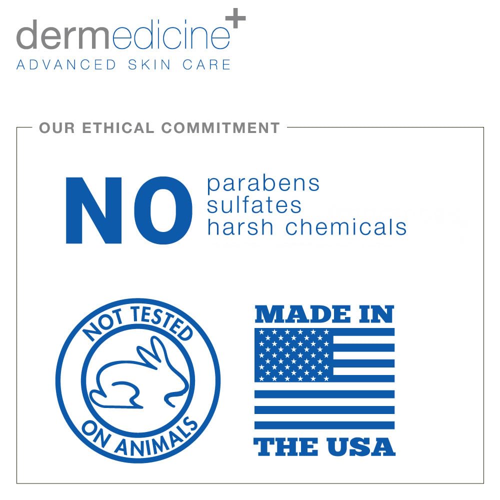 Dermedicine label closeup displaying key actives like Vitamin C and retinol clearly