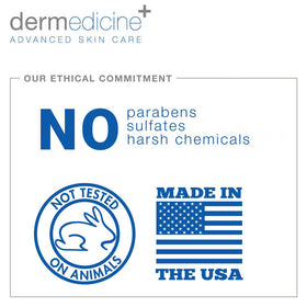 Dermedicine label closeup displaying key actives like Vitamin C and retinol clearly