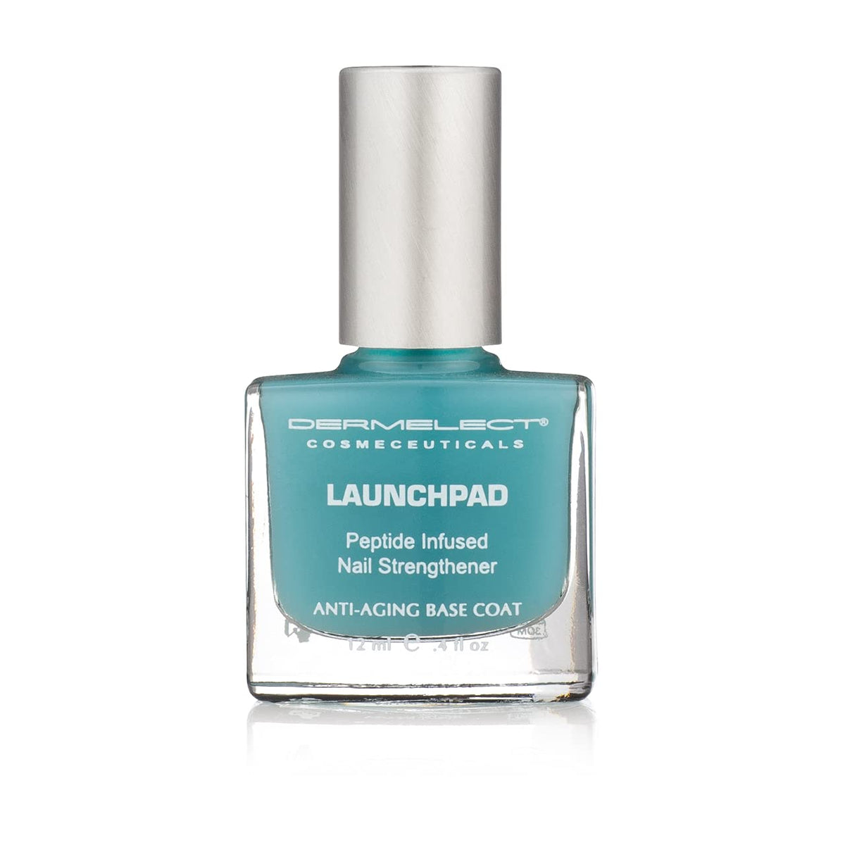 Dermelect Launchpad worn on bare nails in lifestyle shot showing healthy-looking shine