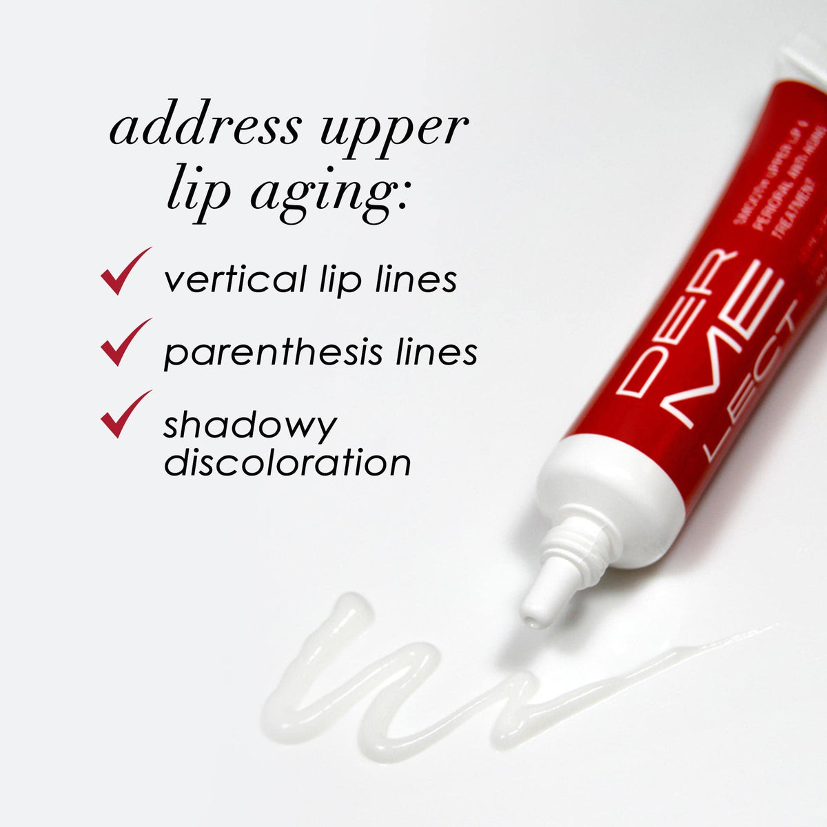 Dermelect texture close-up revealing smooth cream and rapid-absorbing moisture benefit