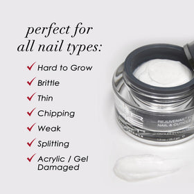 Dermelect cream on fingertip ready to apply for targeted cuticle hydration