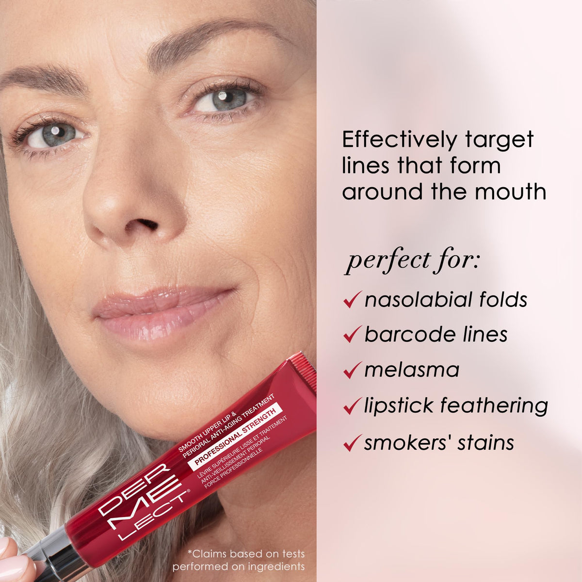 Dermelect serum texture droplet demonstrating smooth hydrating formula