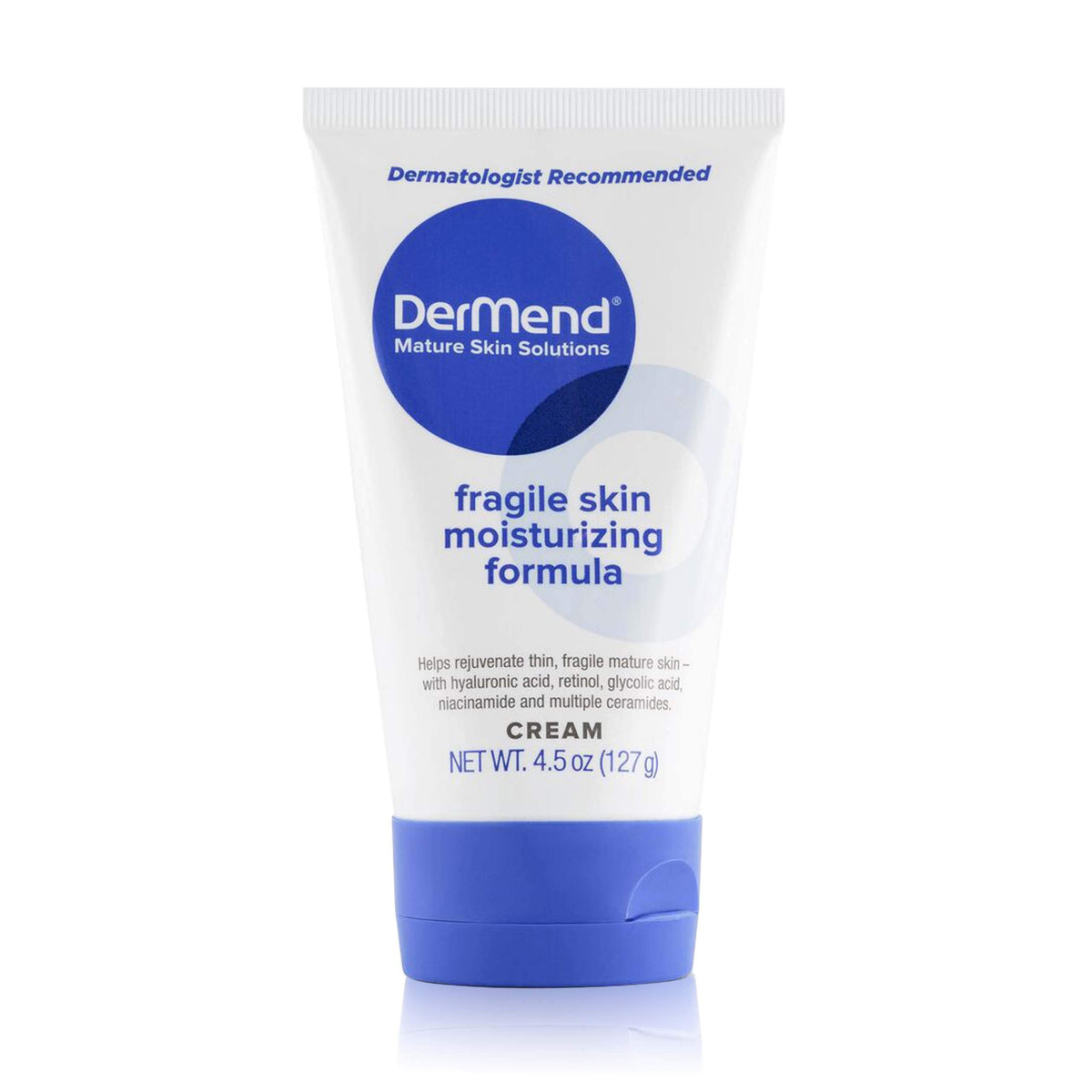 Dermend front of tube showing product branding and size for clear identification and trust