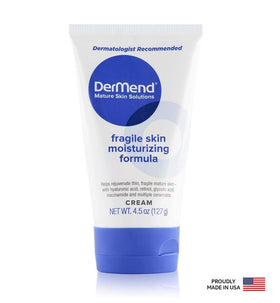 Dermend cream texture close-up highlighting rich, non-greasy moisturization and smooth finish