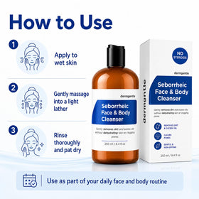Dermgentle on bathroom shelf in lifestyle scene suggesting daily use