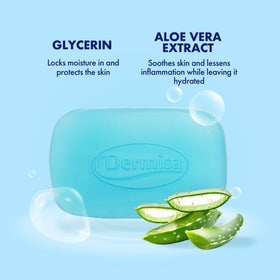 Dermisa glycerin bar side profile beside ruler for size and weight reference