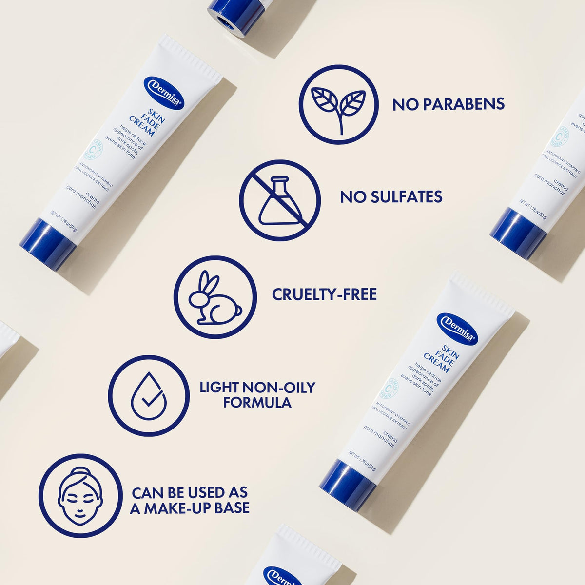 Dermisa on bathroom counter in routine showing daily use benefit