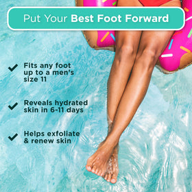 DERMORA smooth healed foot after peel showing softer skin benefit
