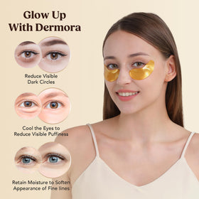 DERMORA close-up gel texture highlighting hydrating glow benefit
