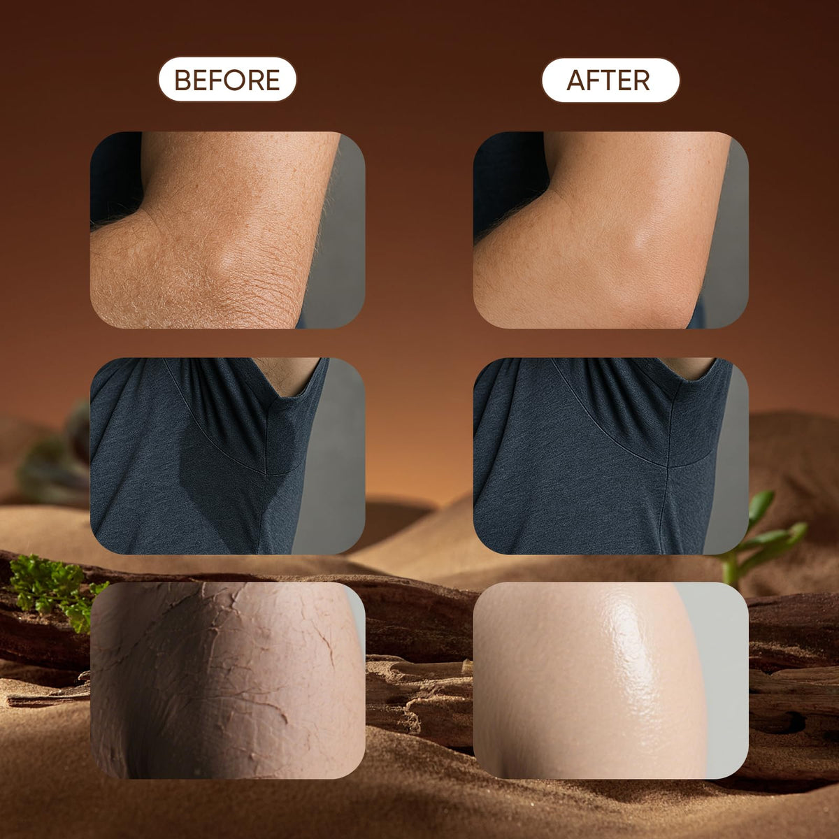 Derperzi being applied to shoulder demonstrating smooth spreadability and non-greasy finish benefit