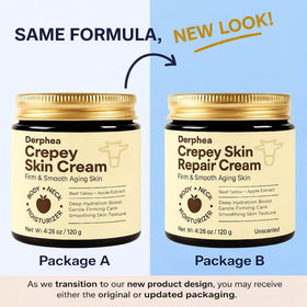 DERPHEA open jar close-up of creamy texture delivering rich nourishment to thin skin