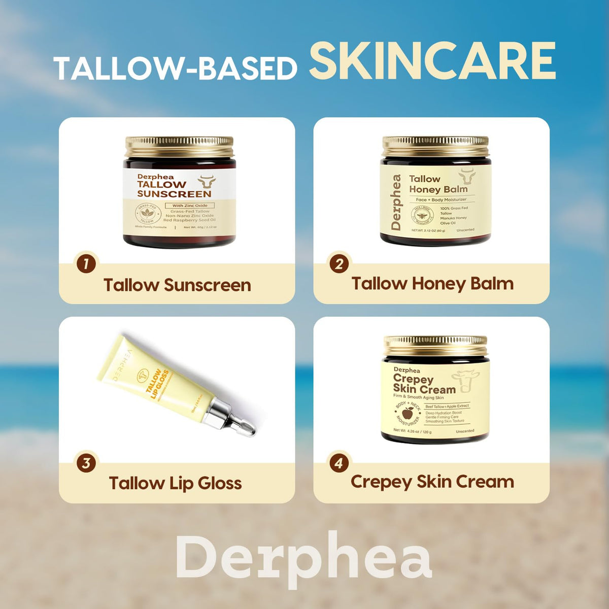 DERPHEA styled bathroom lifestyle scene showing daily unscented skincare routine