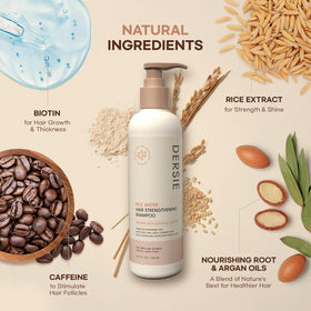 Dersie bottle label close-up highlighting ingredients, transparency benefit