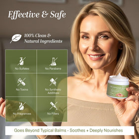 Label detail on Dersie jar showing ingredient list and clean formulation benefit