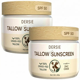 Dersie front packaging showing SPF 50 protection and pack of two benefit
