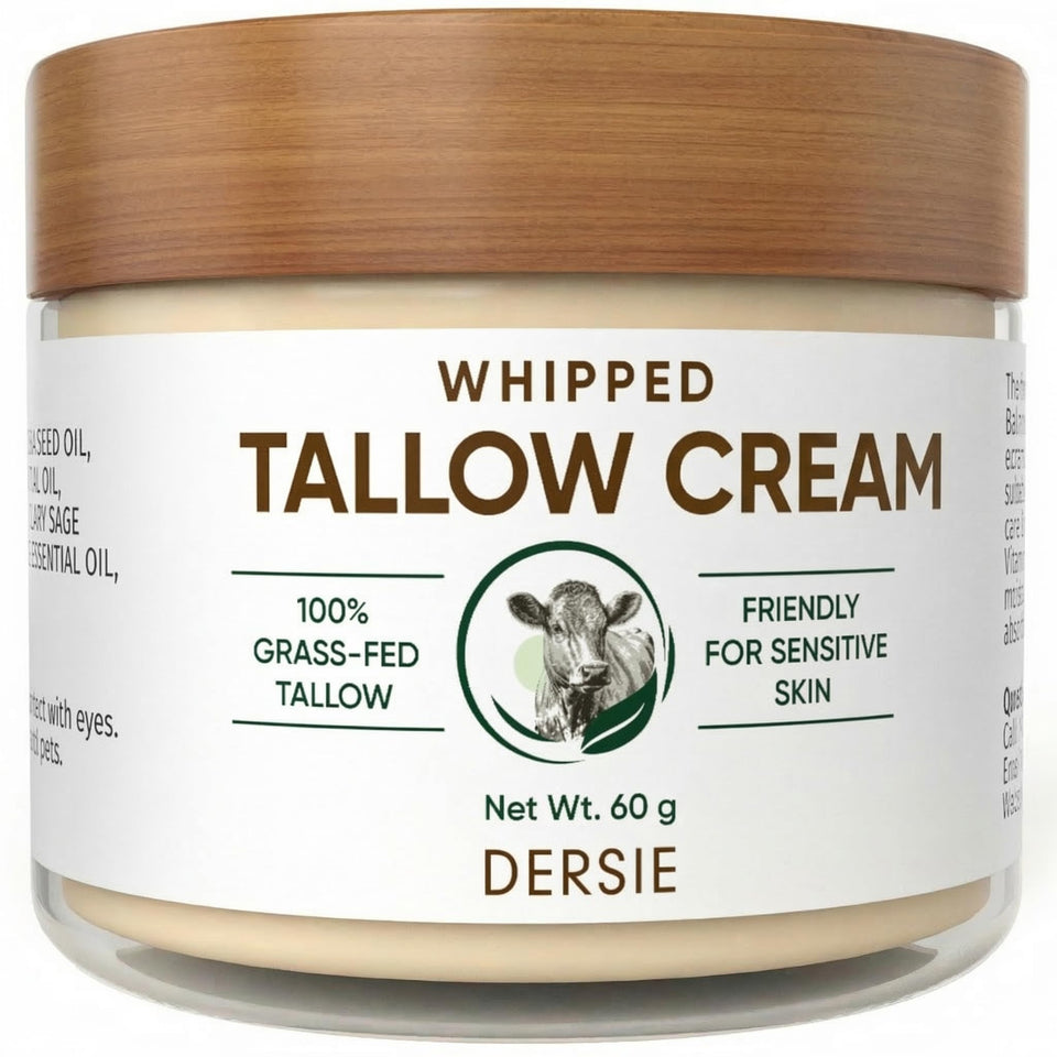 Dersie front jar showing label and compact travel-friendly size