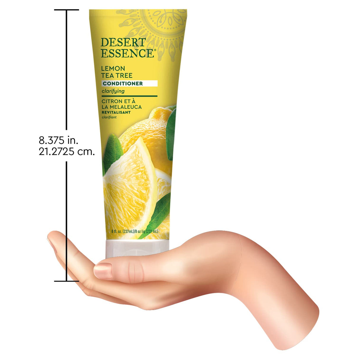 Desert Essence applying conditioner in shower demonstrating easy spread benefit